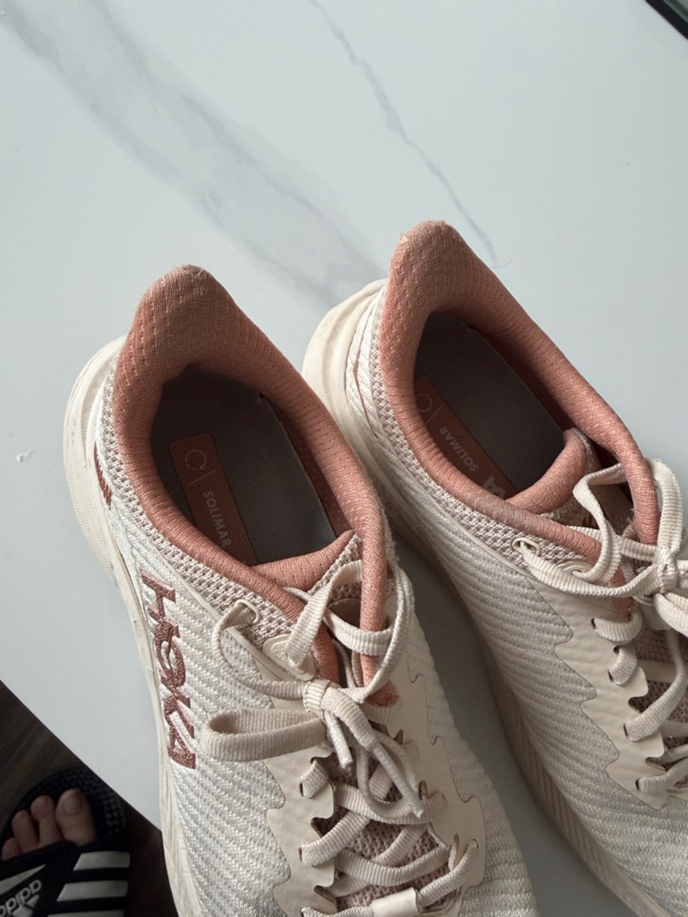 Hoka Women's Running Shoes in Cream and Blush size 8.5 - Picture 9 of 12